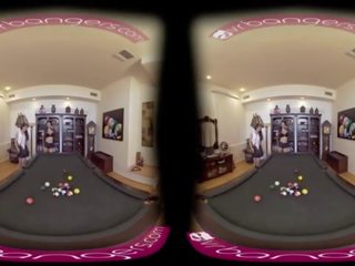 VR PORN-Mom Seduces Her Step babe To Have adult movie On The Pool Table